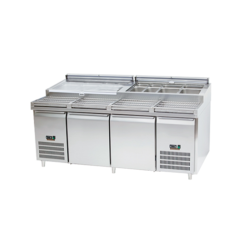 ফার্নোটেল ডাবল ইউনিট, ২ দরজা বিশিষ্ট পিজ্জা প্রিপ স্টেশন ৫১৬ লিটার