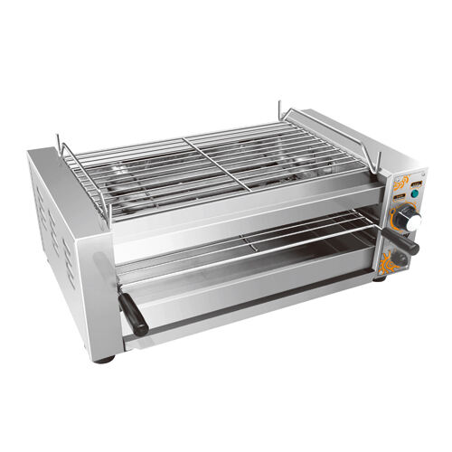 Electric Anthracitic BBQ Grill with Salamander