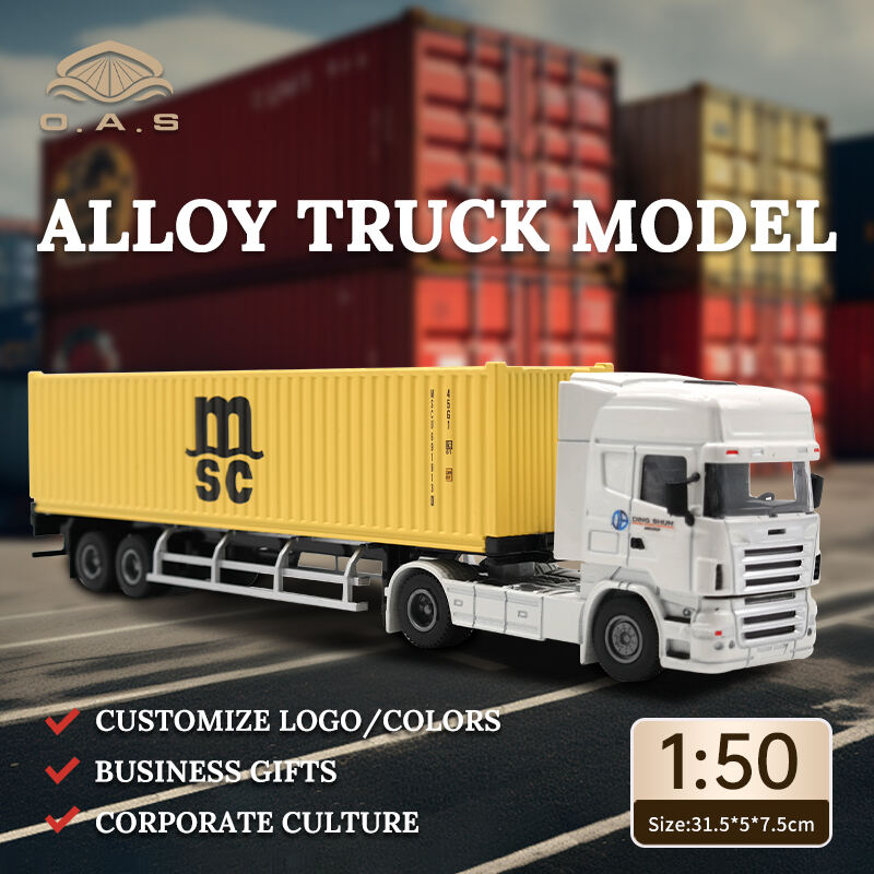 【L】1:50 Alloy Truck Model/Customize logo/White Head/colors/Msc
