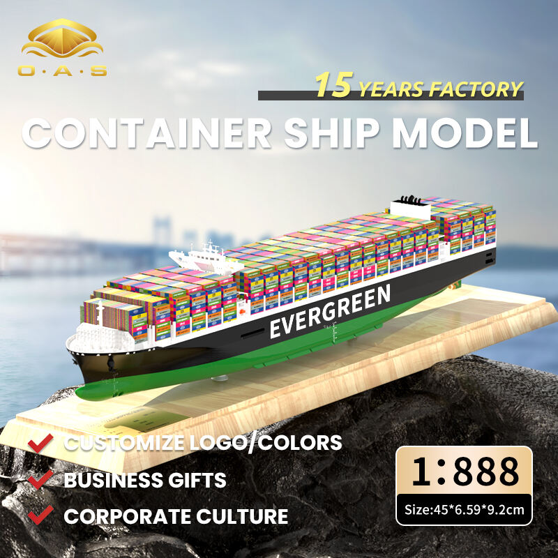 1:888 Container Ship Model/Customize logo/colors/Evergreen