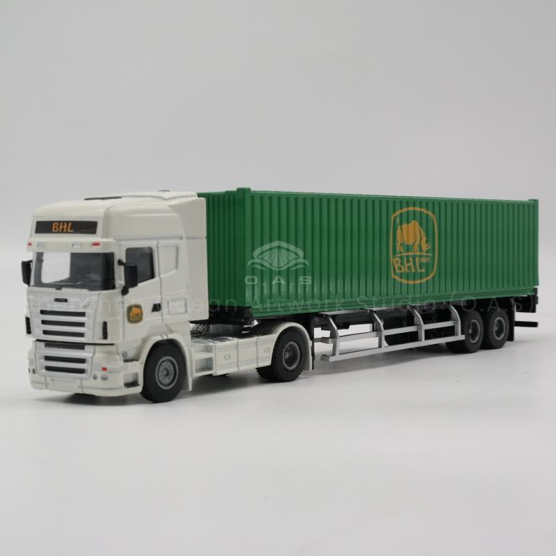 【L】O.A.S Container Model Factory Shipping Gift Customized 1:50 BHL Alloy Material Container Model Truck