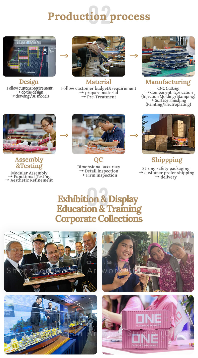 Looking for a liquid bag container model that can highlight your company's characteristics? O.A.S ship model factory focuses on creating a 20-foot BLT liquid bag container model, which is strictly designed in accordance with the real container, and is accurately reproduced in 1:20 ratio to present the liquid bag and box structure in detail. Can be customized exclusive logo, whether placed in the office area, for product display, or as a business gift, can help enterprises stand out, quickly to open customization. Amber@vesselmodel.com Tel: +86 18038048785