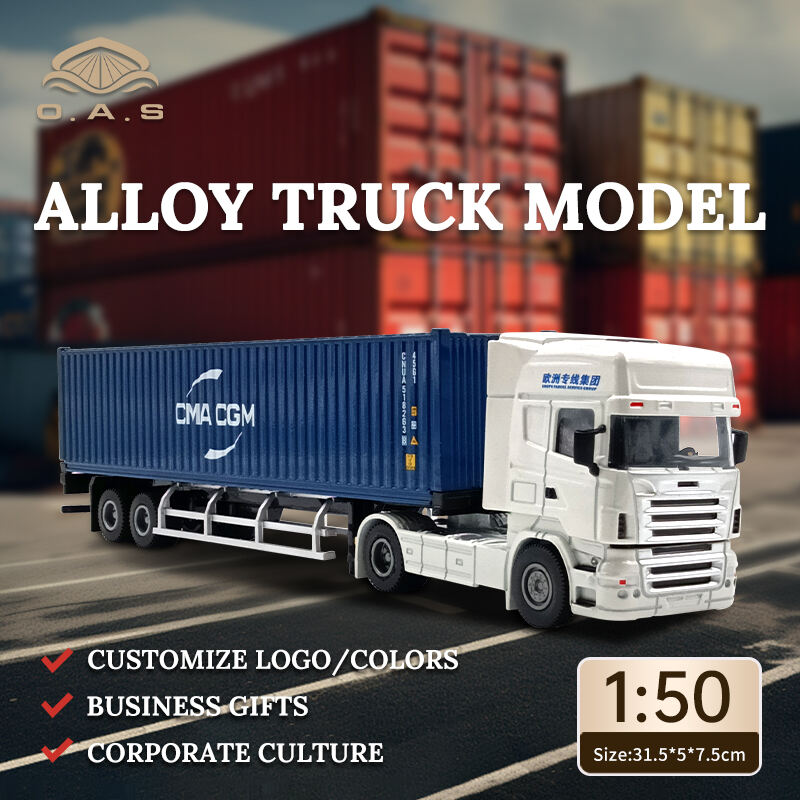 【L】1:50 Alloy Truck Model/Customize logo/White Head/colors/dafei