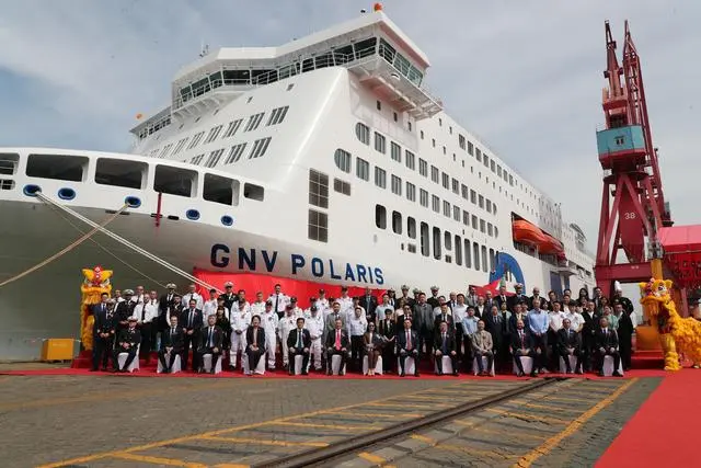 A large export passenger-rolling ship independently designed and built by China was successfully delivered