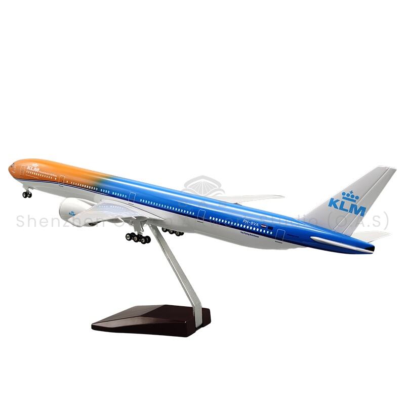 【L】Modael Aerphlane mar Chomaoin 1:157 Allaimh Scála Aerphlane 777 Oráiste 47cm Boeing Modael Aerphlane