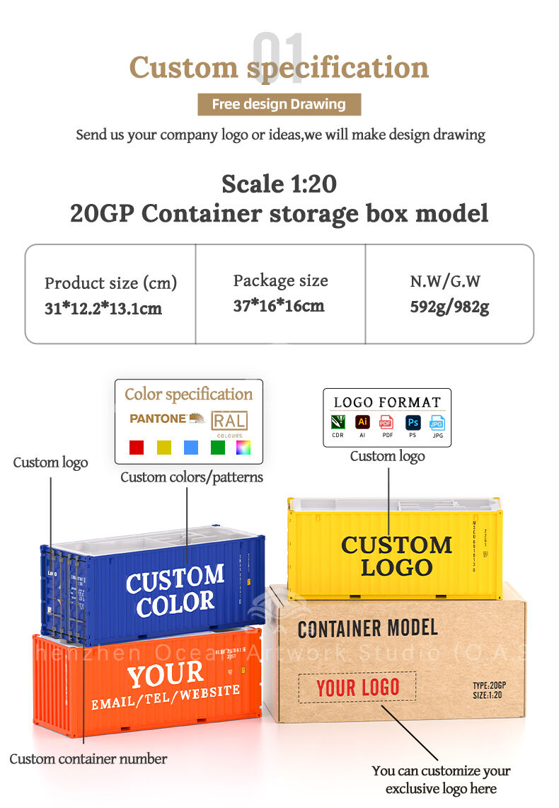 Shipping forwarder practitioners, still in trouble for gift selection? O.A.S model manufacturer's 20-foot MSC container model storage box is the best choice! 1:20 Carefully reproduced, highly restore the appearance of MSC container. Set storage function and brand display in one, support logo customization. Send this gift, unique and practical, easily deepen the customer's good impression of the enterprise, customize quickly! Amber@vesselmodel.com Tel: +86 18038048785