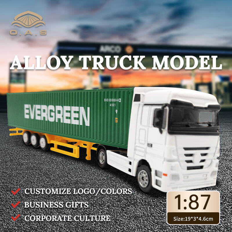 【L】O.A.S Container Model Factory Leveringsgave Legetøjstruck Tilpasning 1:87 EVERGREEN Alloys Containermodeltruck Metaltruckermodel