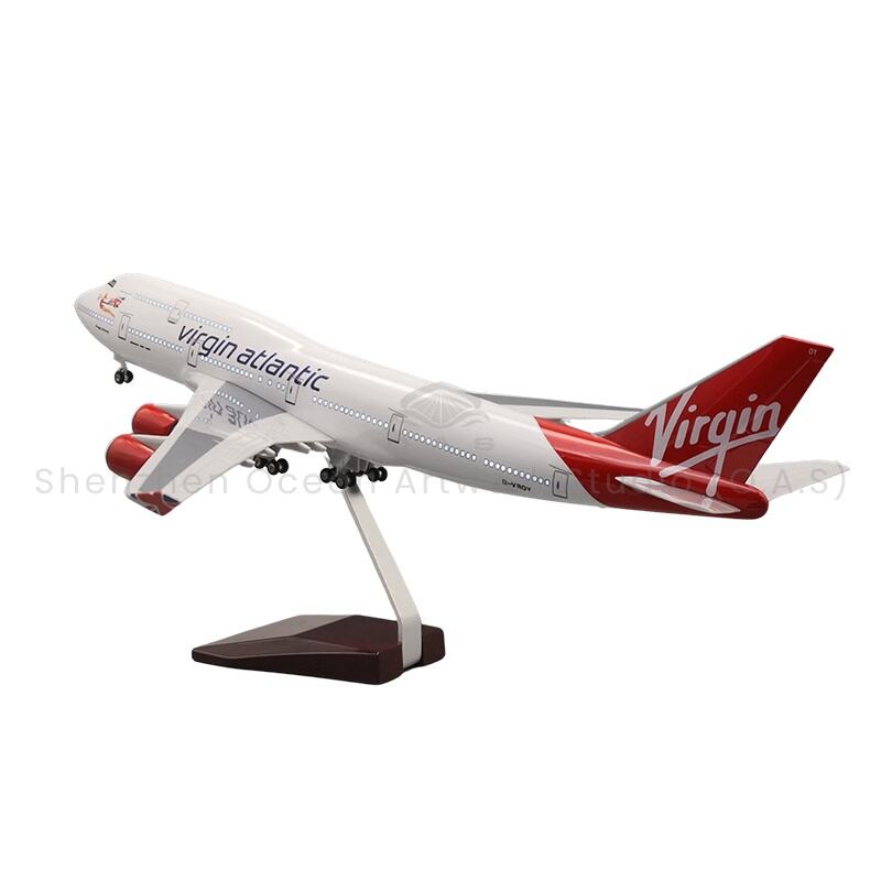 【L】Vliegtuigmodel vir Geskenk 1:150 Alloyskaalmodelvliegtuie 747 Virgin Atlantic 47cm Boeing Model Vliegtuie