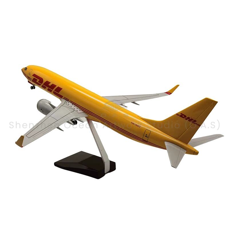 【L】Aircraft Plane Model for Gift 1:85 Alloy Scale Model Aircrafts 737 DHL Airlines 47cm Boeing Model Airplanes