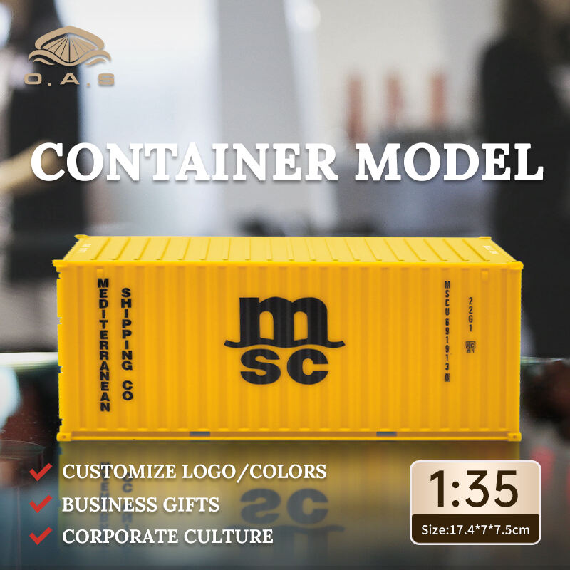 【L】O.A.S Containeri Mudeli Tööstus 20GP Plastmassa Kunst Toimingute Mastaab 1:35 MSC Miniatuurne Containeri Mudel