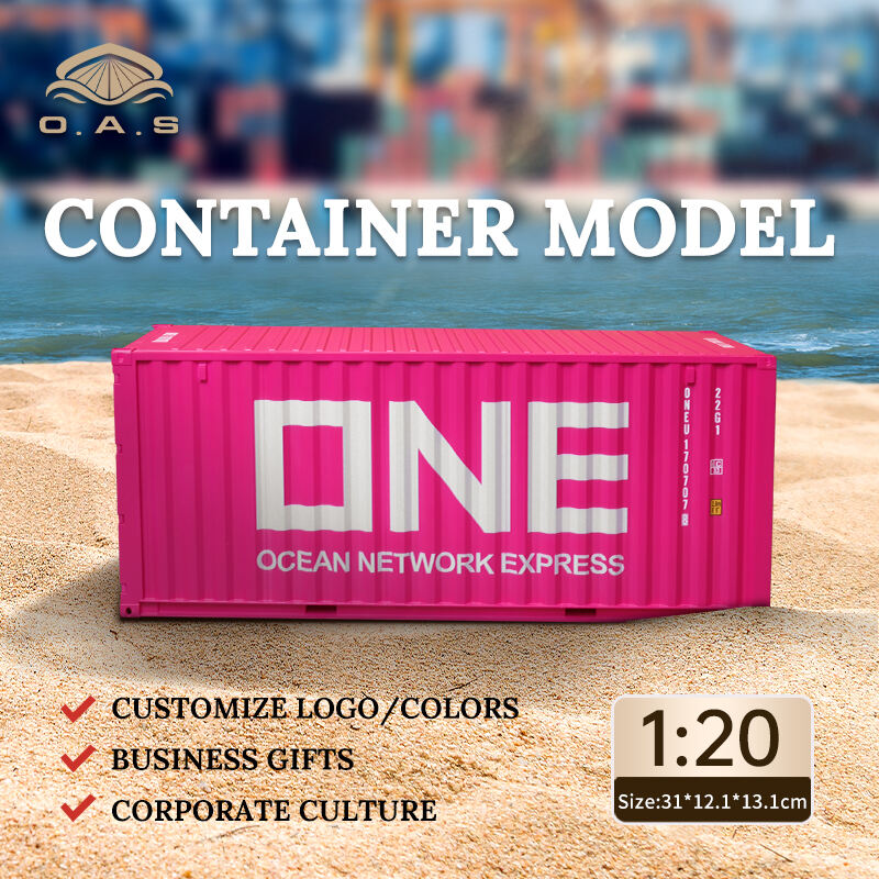 【L】1:20Model kontejneru/Vlastní barvy loga/One pink