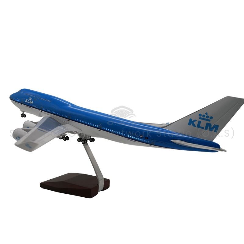 【L】선물용 항공기 모형 1:150 합금 스케일 모델 항공기 747 KLM 47cm 보잉 모형 항공기