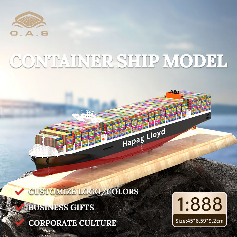 【L】1:888 Containerskibsmodel/tilpasset logo/farver/Hapag Lloyd