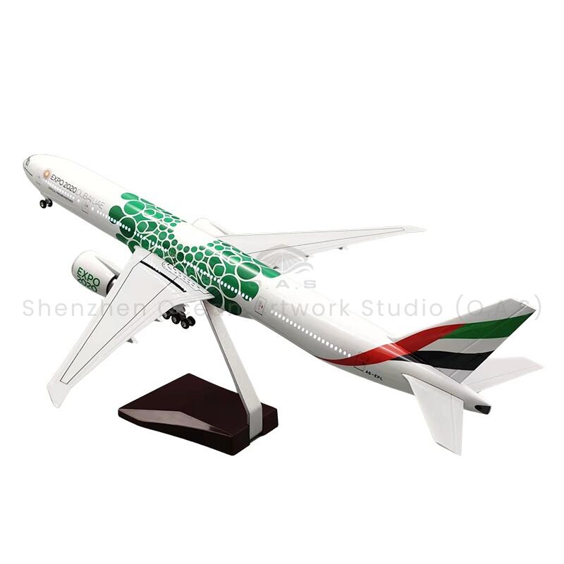 【L】ギフト用航空機モデル 1:157 アロイスケールモデル航空機 777 エキスポ 47cm ボーイングモデル飛行機