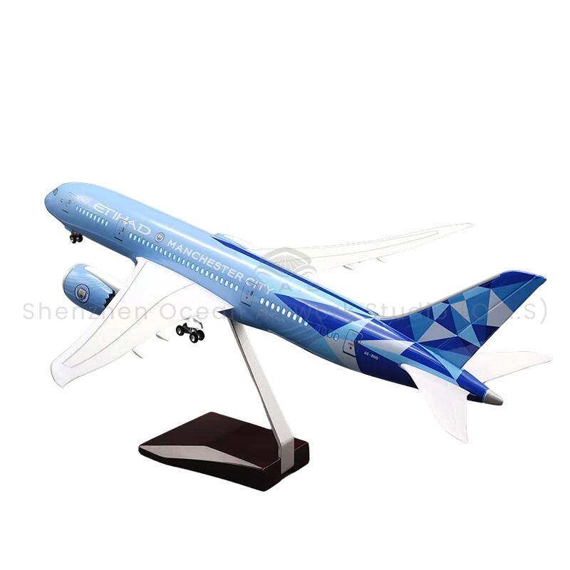 【L】ギフト用飛行機モデル 1:130 アロイスケールモデル Etihad Airways 787 ボーイングモデル飛行機 43cm
