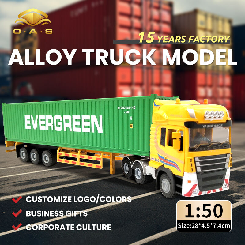 1:50 Alloy Truck Model/Customize logo/Colorful Head/colors/Evergreen