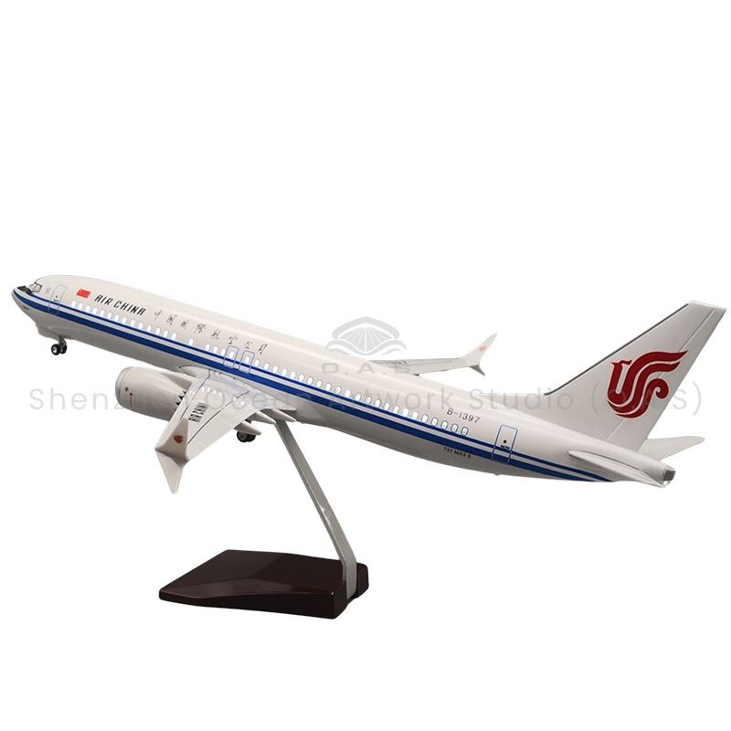 【L】Aircraft Plane Model for Gift 1:85 Alloy Scale Model Aircrafts 737MAX8 Air China 47cm Boeing Model Airplanes
