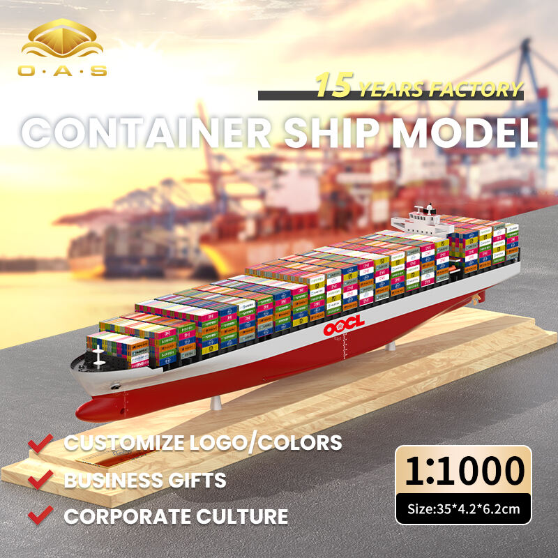 【A】35cm OOCL scale model ships OOCL vessel model O.A.S ship model