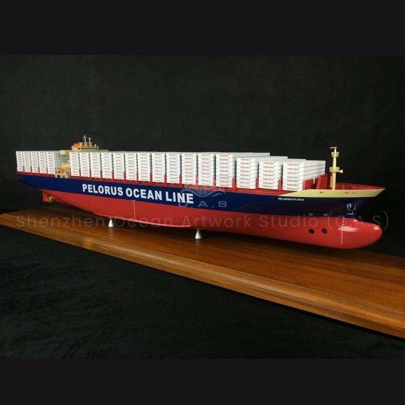 【L】O.A.S Manufacturer Handicraft Ship Model Upscale  Business Gifts Custom 127cm HANHONG Container Ship Model
