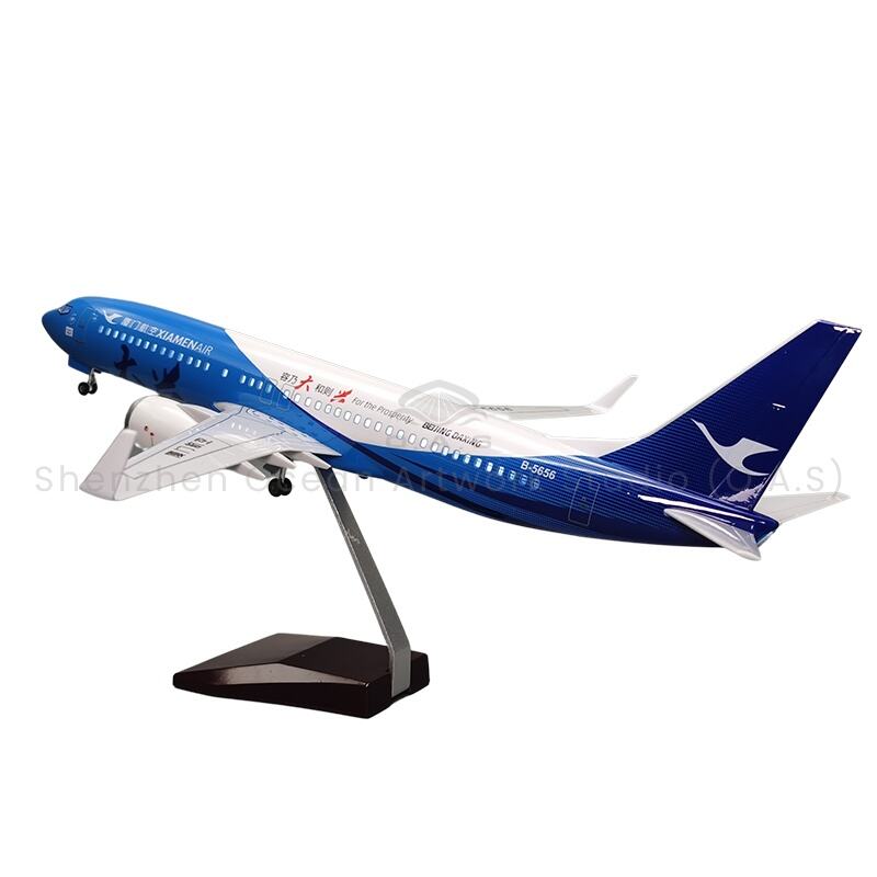 【L】Model Pesawat Terbang untuk Hadiah 1:85 Skala Logam Pesawat Terbang B737-800 Airlines Daxing 47cm Model Boeing Pesawat