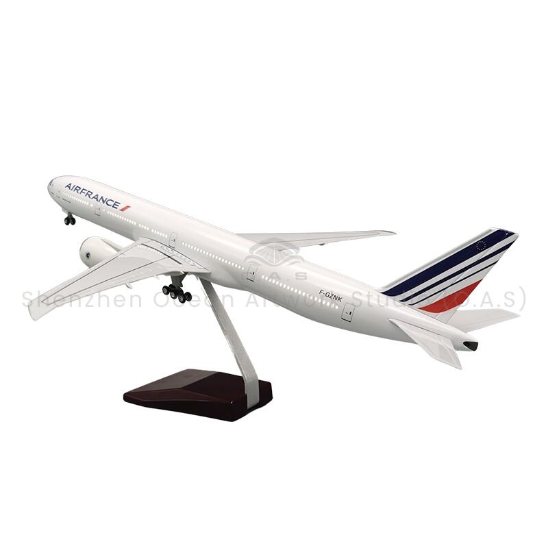 【L】Módál Pléan Aerodróm don Phríomhchabhsún 1:157 Scála Mhódál Feabhsach 777 Air France 47cm Boeing Módál Pléan Aerodróm