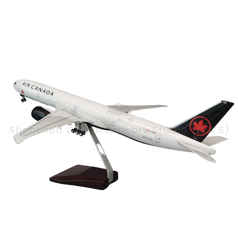 【L】Módéil Aerplaine mar Chomaoin 1:157 Scála Mhétal Aerplaine 777 Air Canada 47cm Boeing Módéil Aerplaine