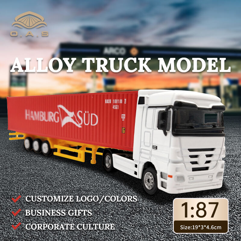 【L】O.A.S Container Model Factory Leveringsgave Legetøjstruck Tilpasning 1:87 HAMBURG SUD Alloys Containermodeltruck