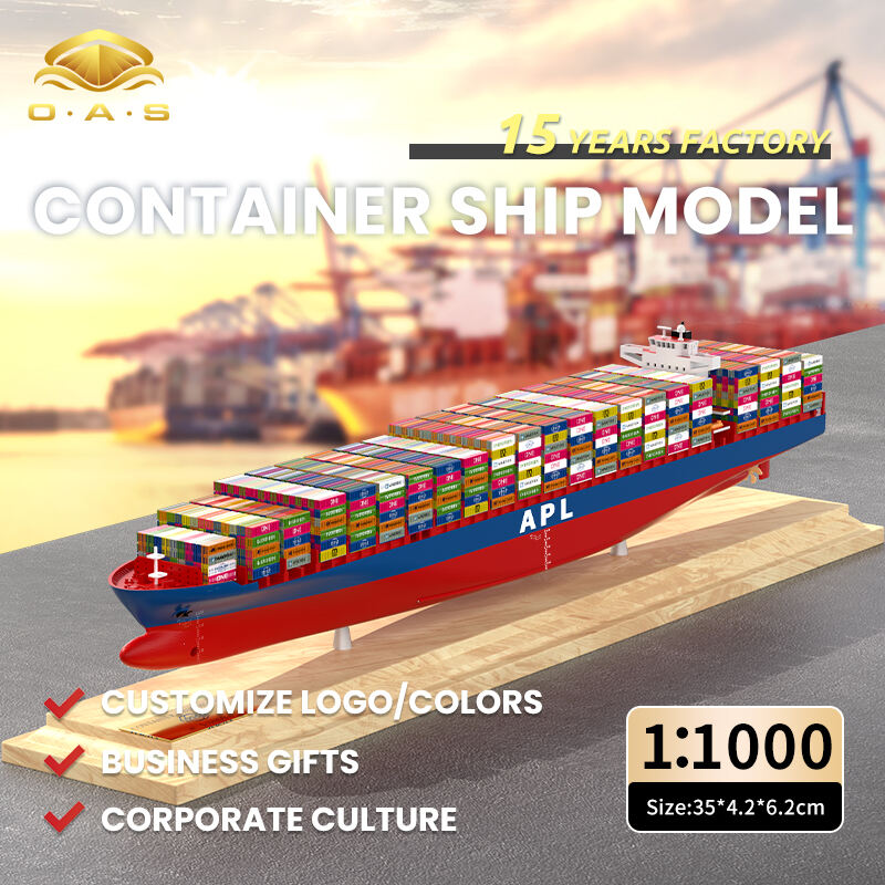 【A】35cm APL Container ship model Color-B APL Logistics O.A.S ship model