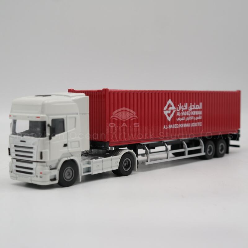 【L】O.A.S Container Model Factory Shipping Gift Customized 1:50 IKHWAN Alloy Material Container Model Truck