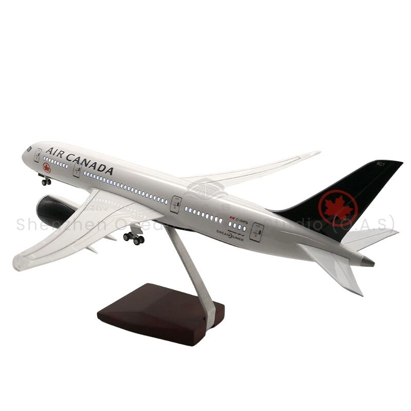 [L] Gaya Baharu Kapal Terbang Mainan Logam Die Cast Model 787 Air Canada Boeing 43cm Model Kapal Terbang Resin untuk Hadiah Perniagaan Grosir