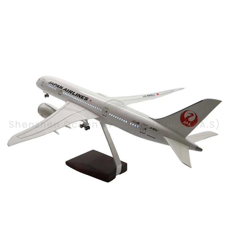 【L】1/130 43CM Pleanal Japan Airlines Boeing 787 Le Gairdín Iompair Alloy Metal Diecast Model Tóin Pléana Díreach