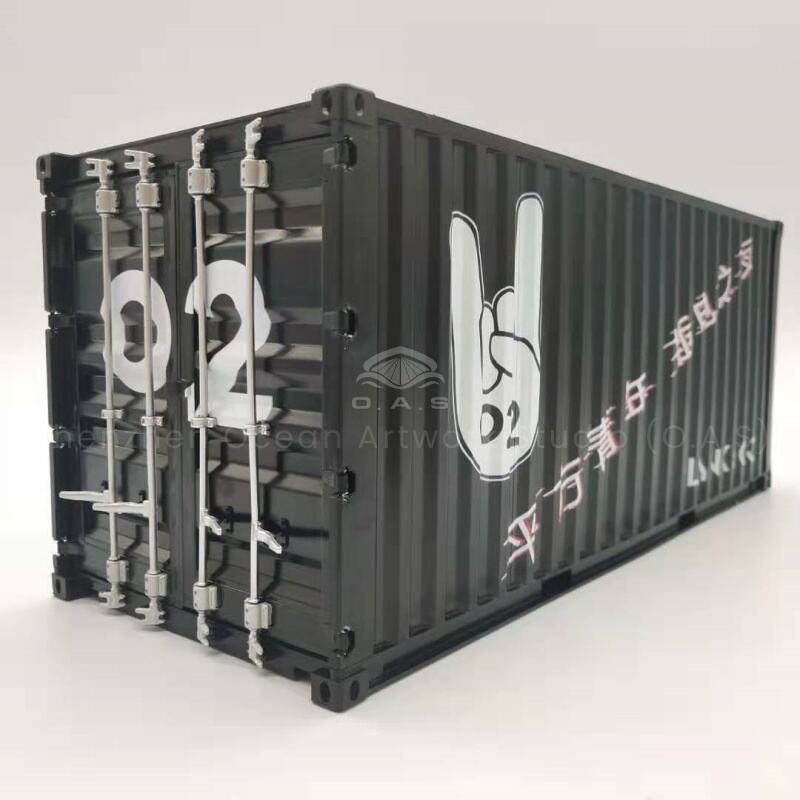 【L】Fabryka Modeli Kontenerowych O.A.S Dostosowana Skala 1:20 Plastikowe Rzemiosło Transportowe Pudełka HEISE Wyświetlający Model Kontenera