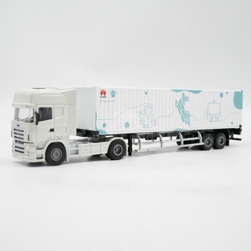 【L】O.A.S Container Model Factory Shipping Gift Customized 1:50 HUAWEI Alloy Material Container Model Truck