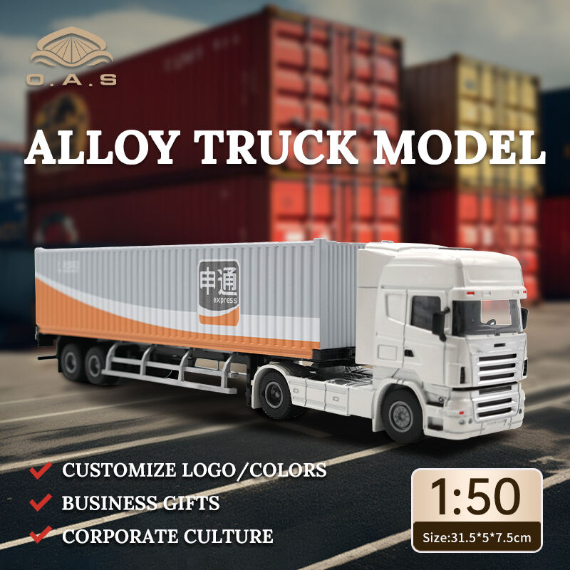 【L】O.A.S Container Model Factory Shipping Gift Customized 1:50 STO Alloy Material  Container Model Truck