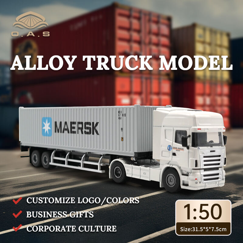 【L】1:50 Alloy Truck Model/Customize logo/White Head/colors/Maersk
