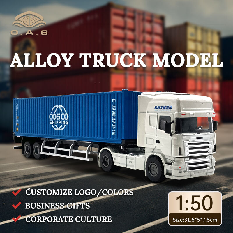 【L】1:50 Alloy Truck Model/Customize logo/White Head/colors/cosco