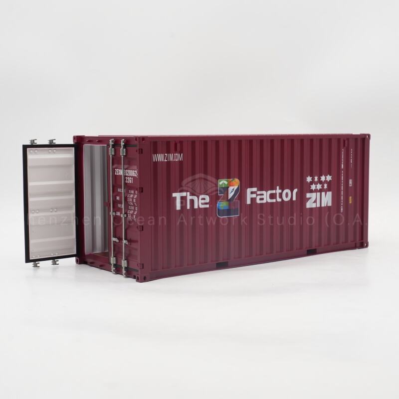 【L】O.A.S Container Model Factory 20GP Plastic Crafts Shipping Boxes  ZIM Miniature Container Model