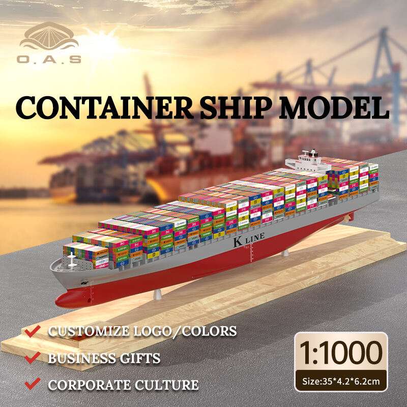 【L】O.A.S Factory's Werkplaats Schaalbootmodel 1:1000 Schaalschip Gepersonaliseerd 35cm K LINE Onderwerp Container Scheepsmodel Voor Verzend Gift
