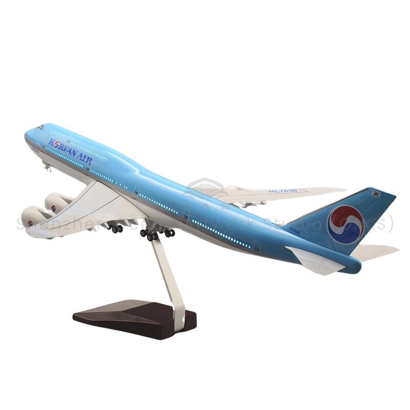 【L】Model Pesawat Terbang untuk Hadiah 1:160 Skala Logam Model Pesawat Terbang 747-8 Korean Air Lines 47cm Model Boeing