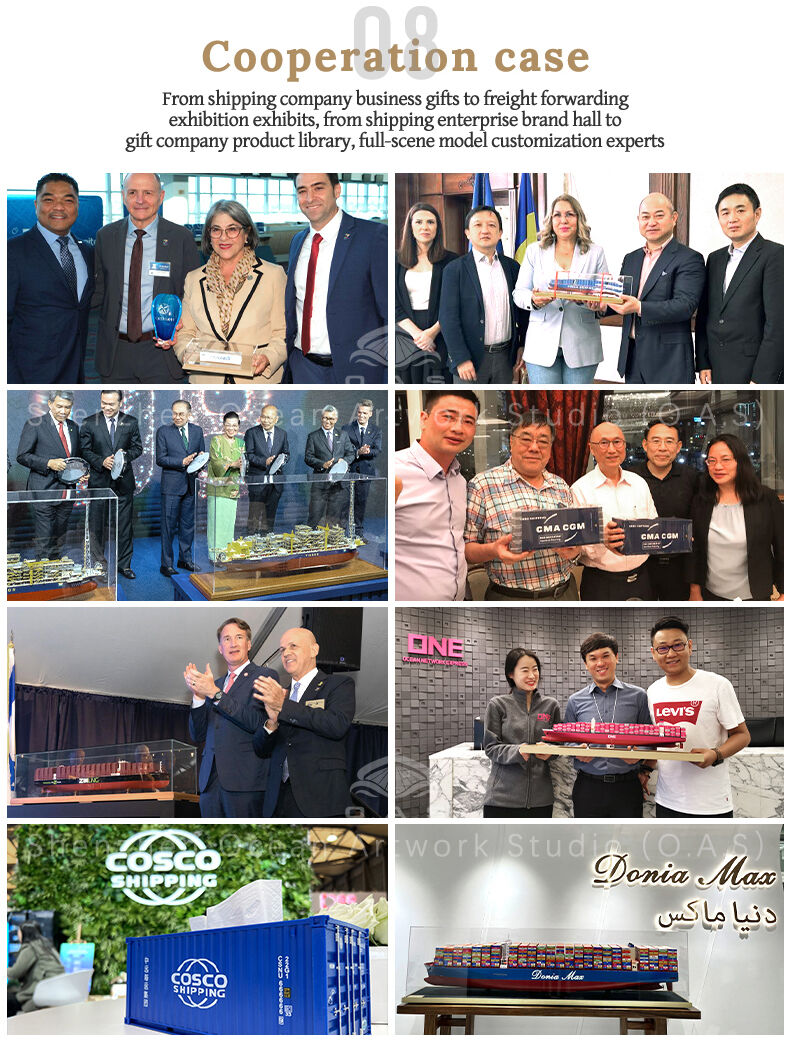 O.A.S ship Model Factory carefully polished 1:35 WAN HAI container model, creative incarnation into a practical pen holder card case. Model selection of high quality materials, strong and resistant. The exterior details of WAN HAI containers have been reproduced with great precision, from unique livery to the logo. Support logo customization, enterprises can integrate their own logo, as a freight forwarding gift, practical and can highlight the unique image of the enterprise. Amber@vesselmodel.com Tel: +86 18038048785