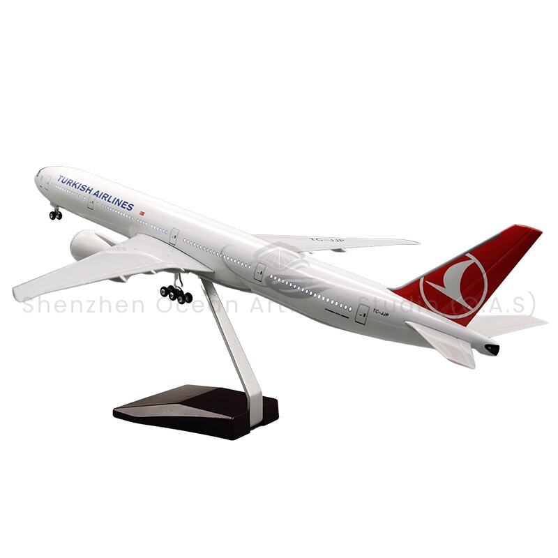 【L】ギフト用飛行機モデル 1:157 アロイスケールモデル 飛行機 777 トルコ航空 47cm ボーイングモデル飛行機