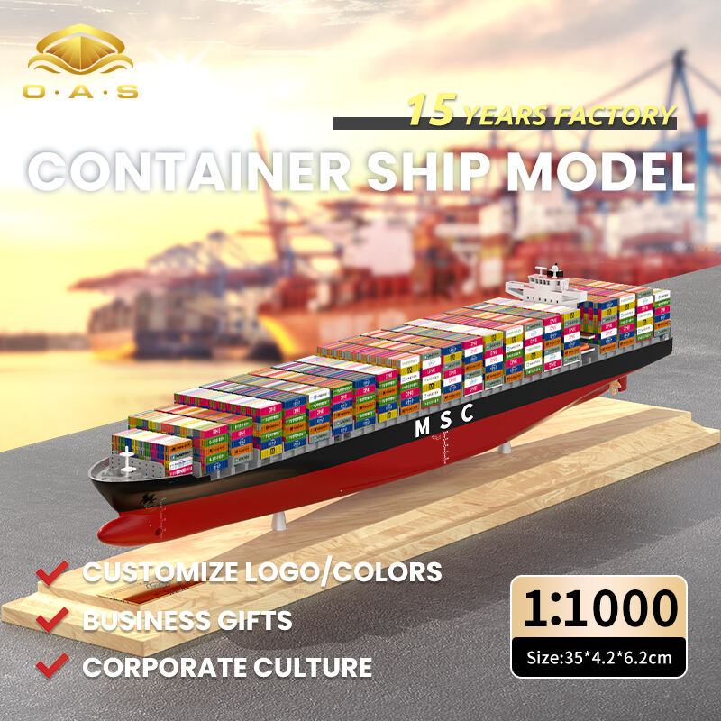 【A】35cm MSC scale model ships container ship model O.A.S ship model