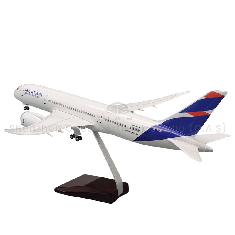 【L】43CM Skala Logam Model Penumpang Pesawat Latam Airlines Boeing 787 Model Pesawat Dijual