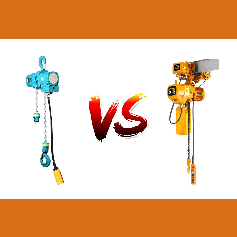 What is the difference between a pneumatic hoist and a HHBB electric hoist