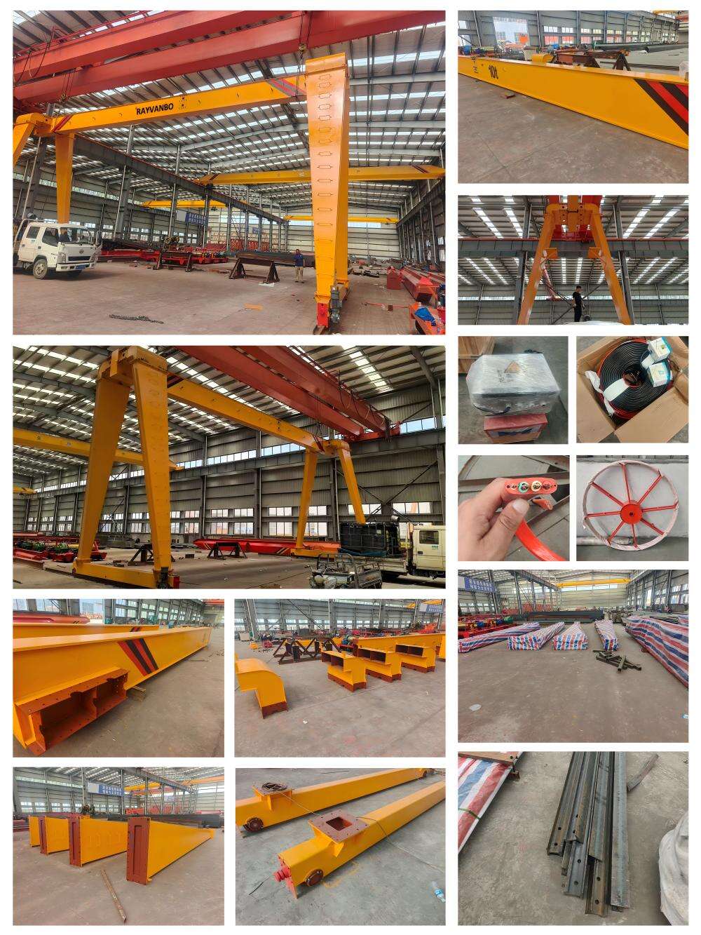 10T Span 15.2M European type single girder gantry crane with P30 rail to Colombia(1).jpg