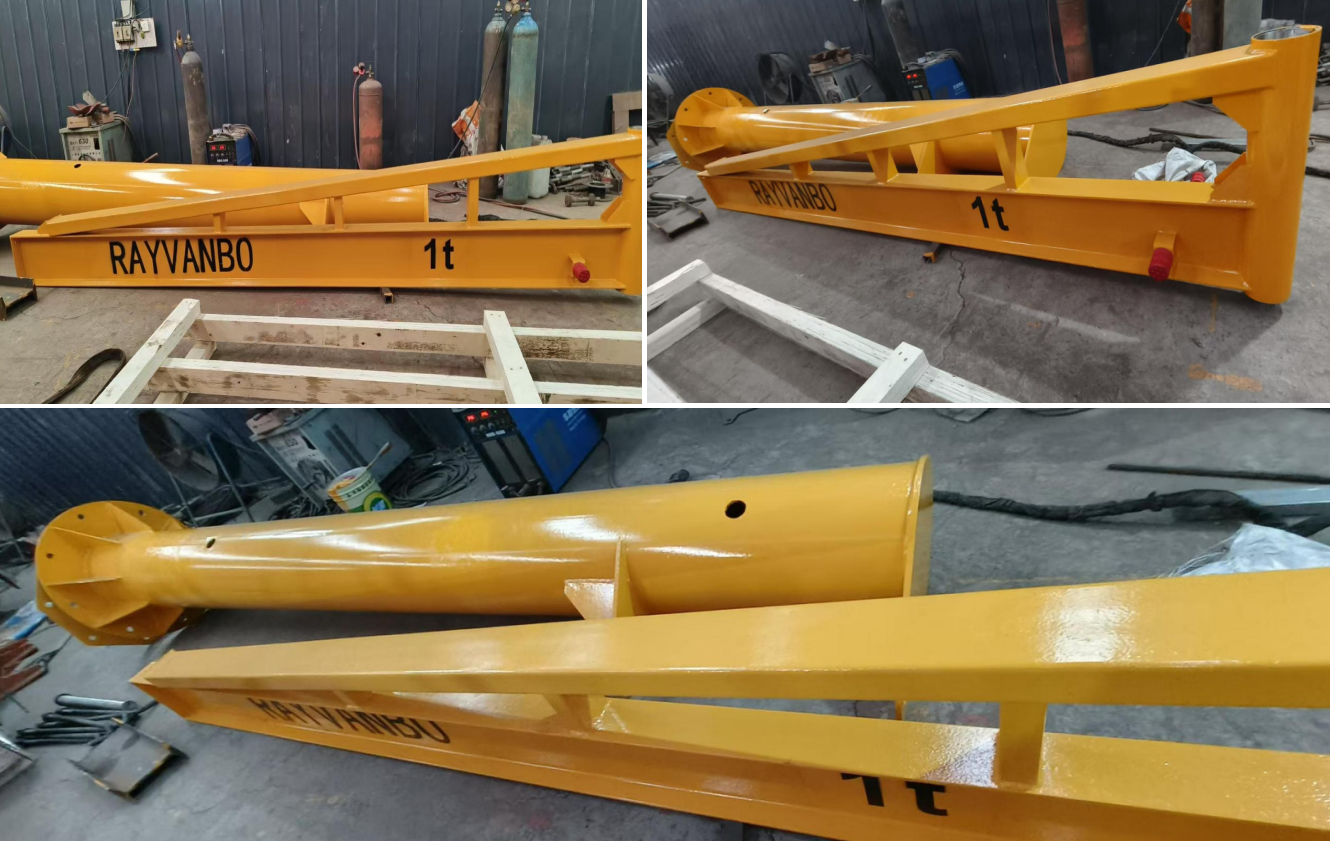 Rayvanbo 1T Manual rotation JIB crane with electric chain hoist to UAE