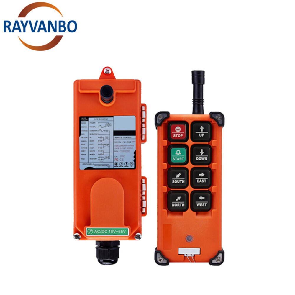F21-E1B Industrial Radio Remote Control 6 Buttons Single Speed Crane Hoist Controller for Sale