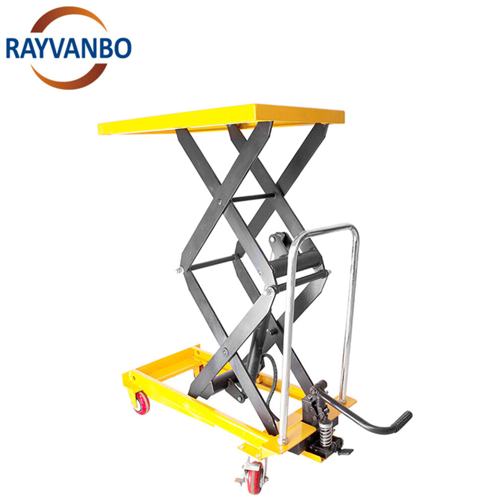 Hot Sale 150kg 300kg 500kg Kapacitet Håndtering Bærbar Lille Manuel Mekanisk Sakseliftbord