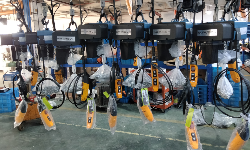 rayvanbo 50 sets european electric chain hoists for hungary client-0