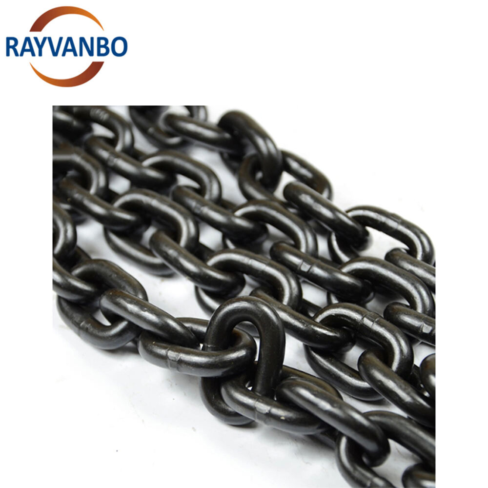 High Strength 20Mn2 G80 Welded Chain Black Color G80 Lifting Chain to the Standard